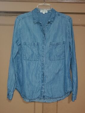 cloth & stone Light Blue Denim Button-Down Shirt